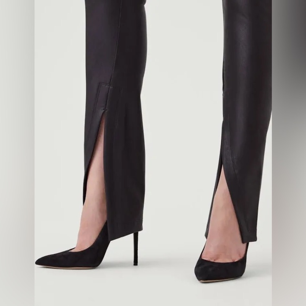 SPANX Leather-Like Front Slit Leggings Sz S NWT - Picture 6 of 6